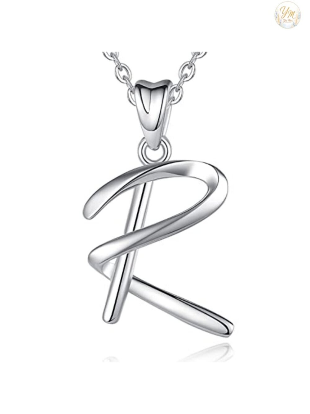Sterling Silver Initial Letter Pendant Necklace 18 inch Chain Fine Jewelry